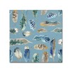 Trademark Fine Art Lisa Audit 'Indigold Feathers Turquoise' Canvas Art, 35x35 WAP01735-C3535GG